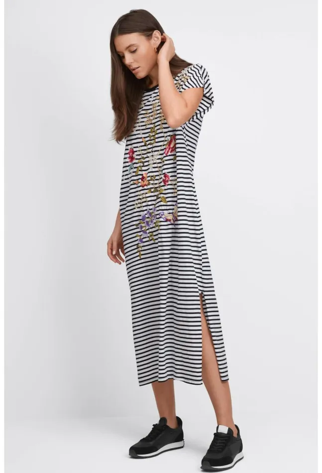 Women Osaka Relaxed Knit Dress Stripe Johnny Was Dresses