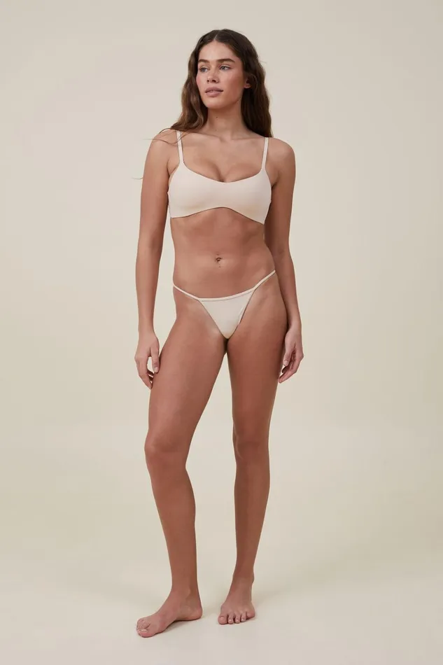 Women Panties Cotton On Tiny Invisible Tanga G String r Frappe