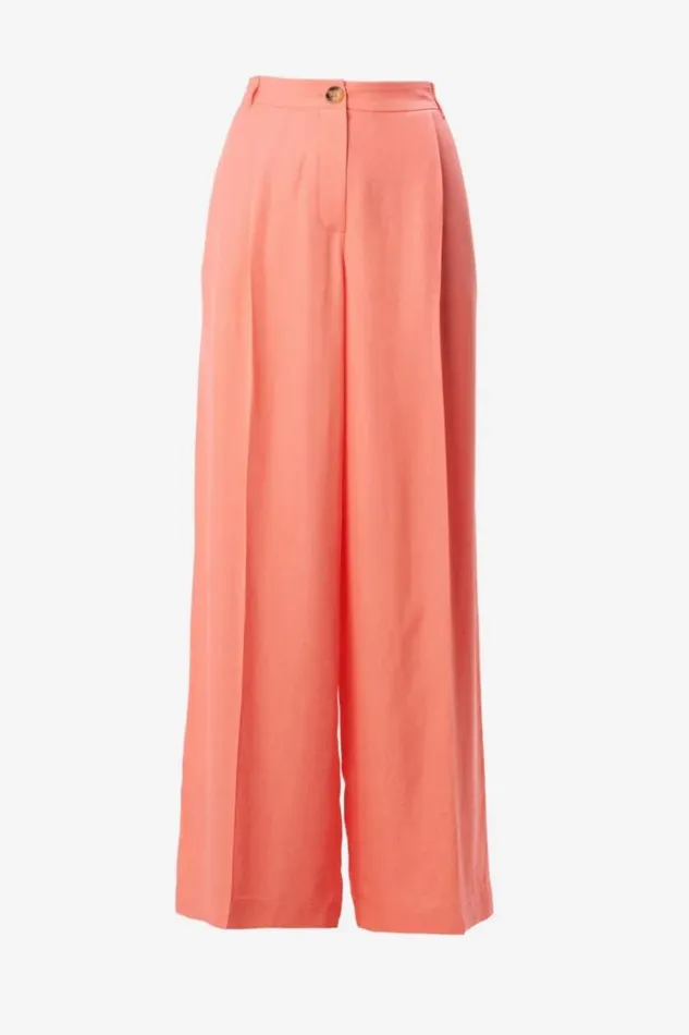 Women Pants and Skirts Lala Berlin Pants Polko Viscose Mix Underwater Melon Women Pants and Skirts Lala Berlin Pants Polko Viscose Mix Underwater Melon
