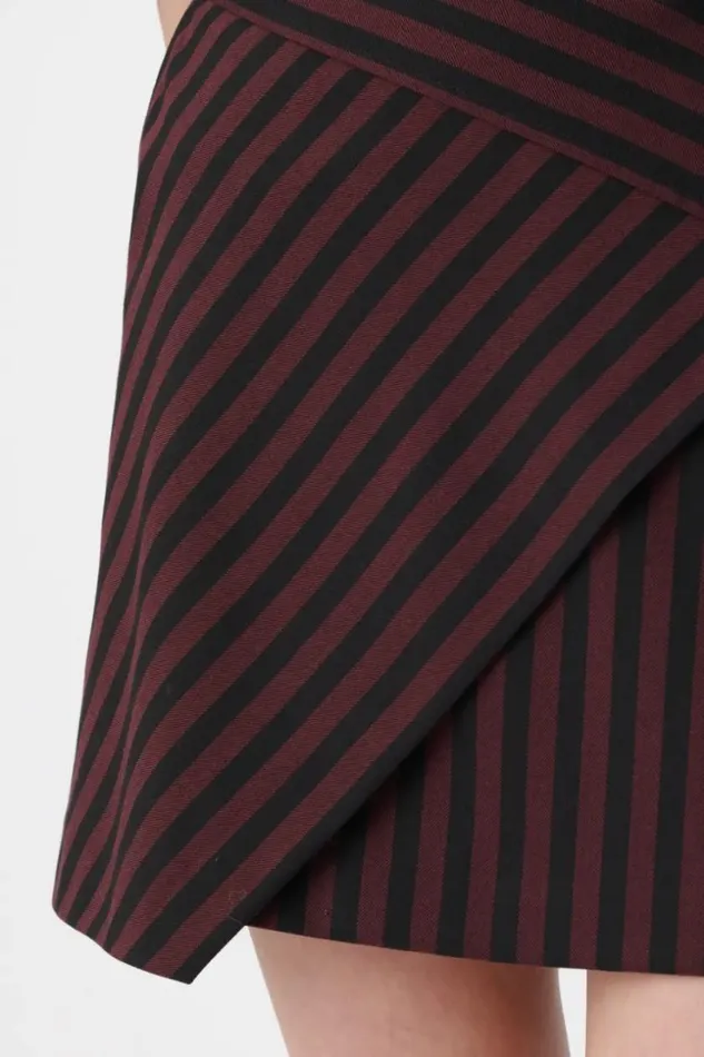 Women Pants and Skirts Lala Berlin Skirt Saki Polyester Mix Stripe Fudge