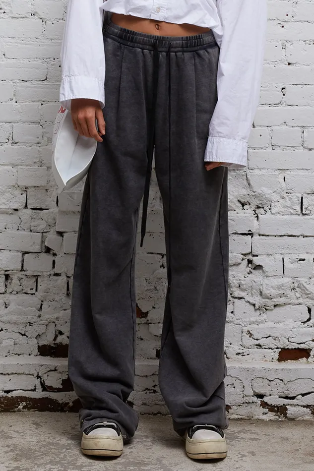 Women Pants and Skirts R13 Pleated Wide Leg Pant 8211 Acid Black
