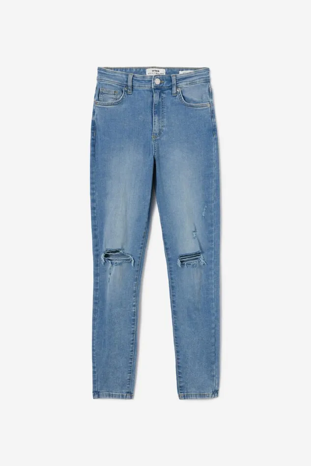Women Pants Cotton On High Rise Skinny Jean Bells Blue Rip Women Pants Cotton On High Rise Skinny Jean Bells Blue Rip