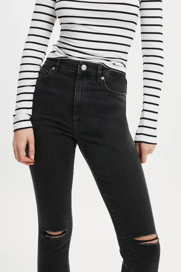 Women Pants Cotton On High Rise Skinny Jean Graphite Black Rip Women Pants Cotton On High Rise Skinny Jean Graphite Black Rip