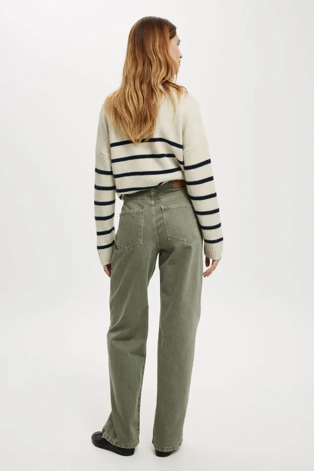 Women Pants Cotton On Loose Straight Jean Smokey Green Women Pants Cotton On Loose Straight Jean Smokey Green