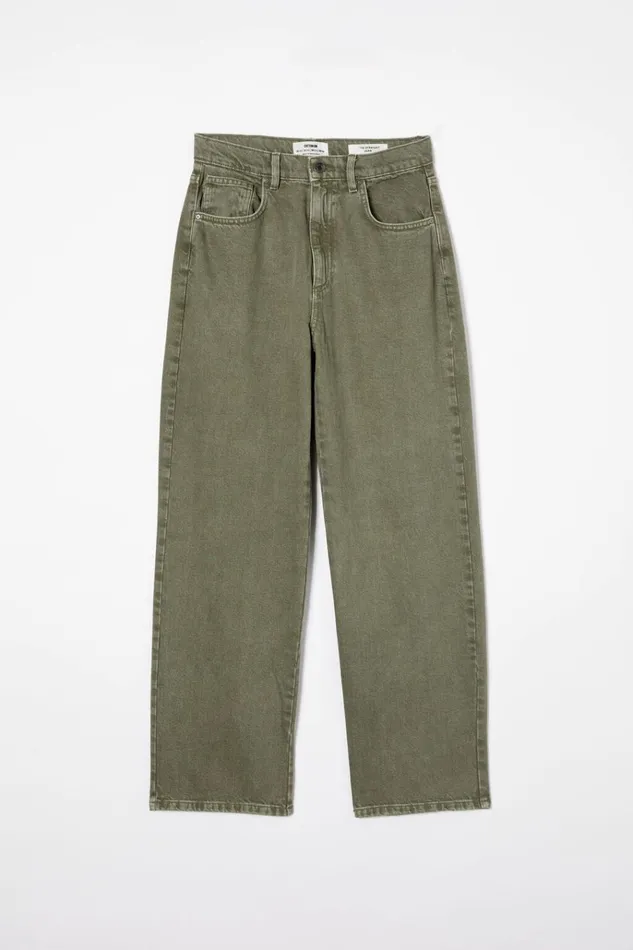 Women Pants Cotton On Loose Straight Jean Smokey Green Women Pants Cotton On Loose Straight Jean Smokey Green