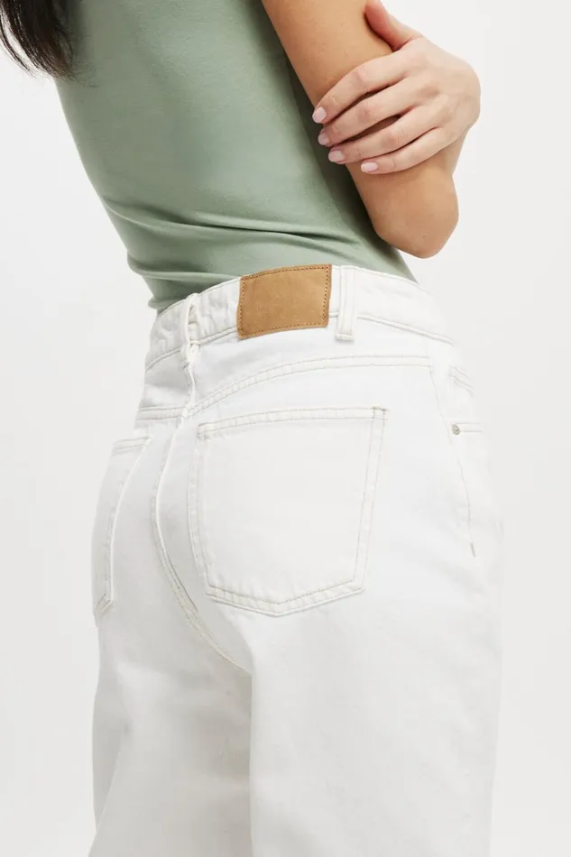 Women Pants Cotton On Original Straight Jean Vintage White Women Pants Cotton On Original Straight Jean Vintage White