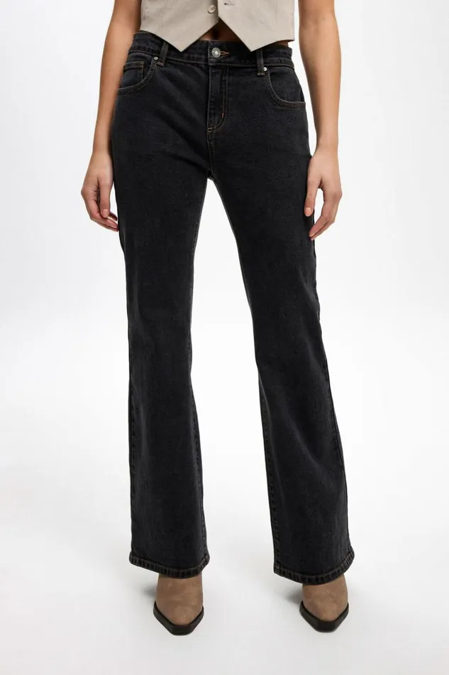 Women Pants Cotton On Stretch Bootcut Flare Jean Smokey Black Women Pants Cotton On Stretch Bootcut Flare Jean Smokey Black