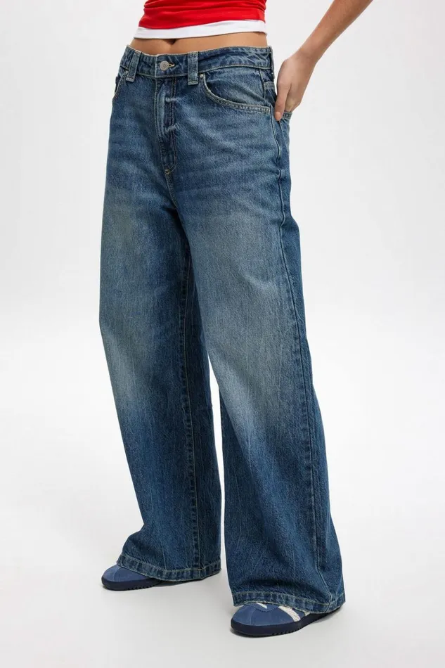 Women Pants Cotton On Super Baggy Jean Blue Dusk Women Pants Cotton On Super Baggy Jean Blue Dusk