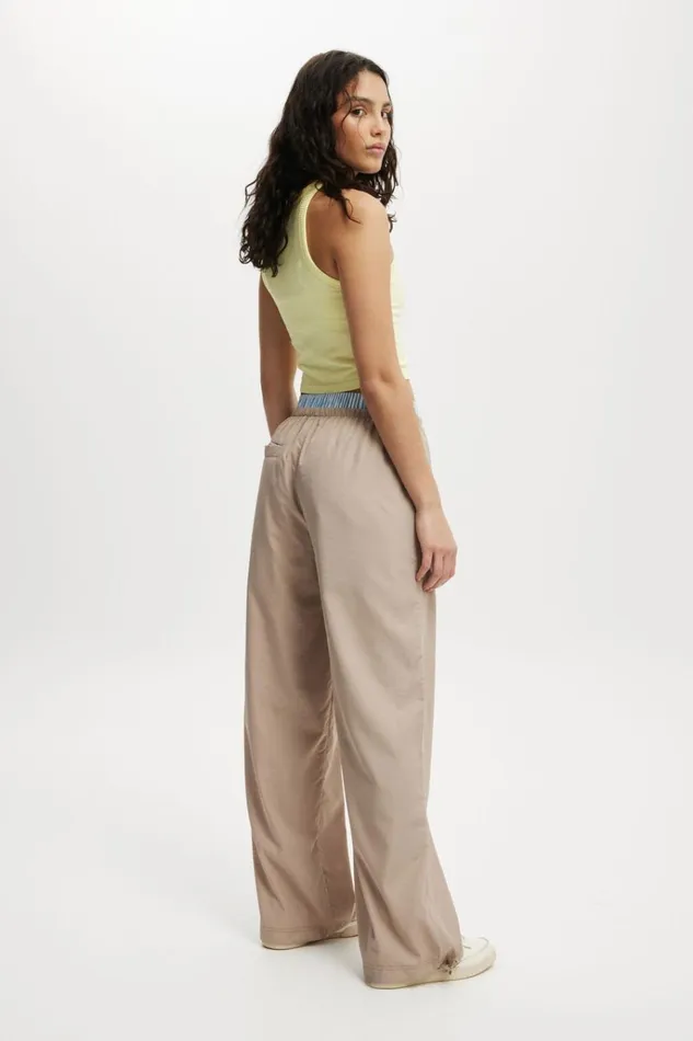 Women Pants Cotton On Woven Active Tie Up Pant White Pepper