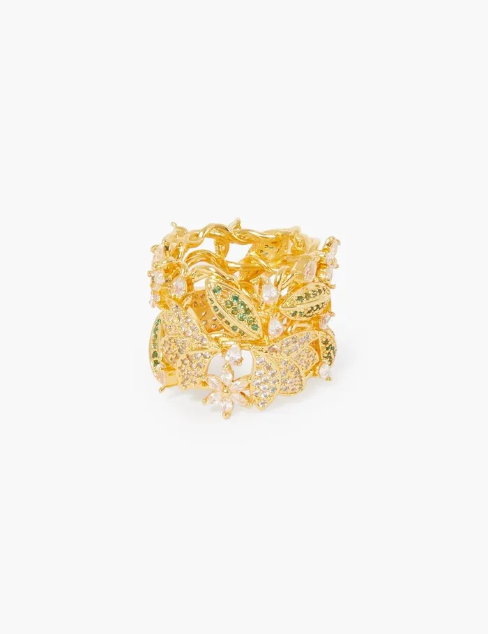 Women Rings Zimmermann Bloom Band Ring Goldgreen