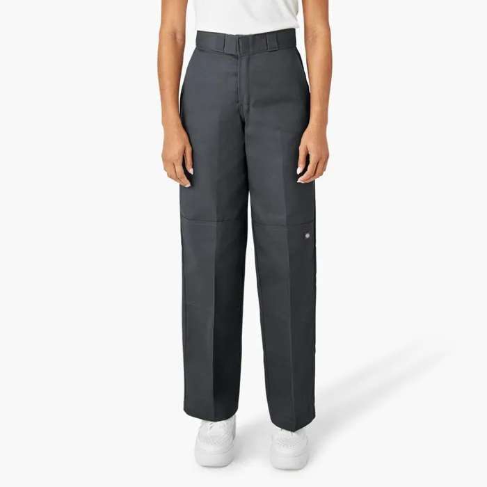Womens Loose Fit Double Knee Work Pants Charcoal Gray Charcoal Gray ch Women Dickies Double Knee Womens Loose Fit Double Knee Work Pants Charcoal Gray Charcoal Gray ch Women Dickies Double Knee