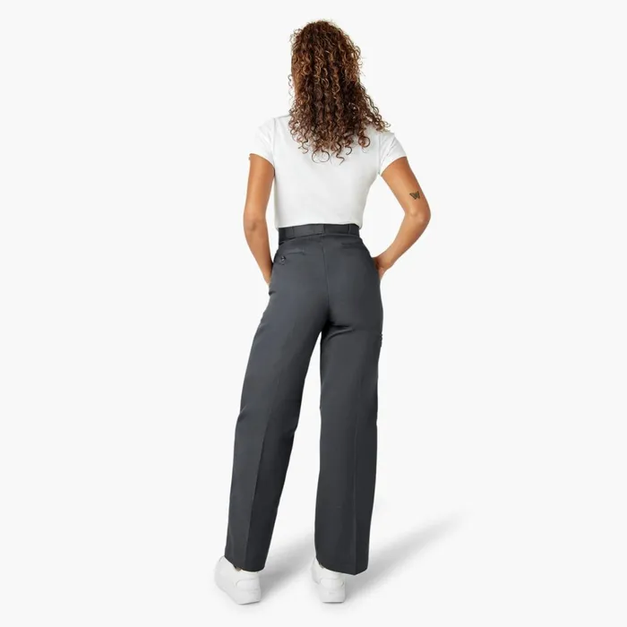 Womens Loose Fit Double Knee Work Pants Charcoal Gray Charcoal Gray ch Women Dickies Double Knee