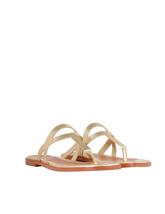 Women Sandals Zimmermann Bay Thong Gold