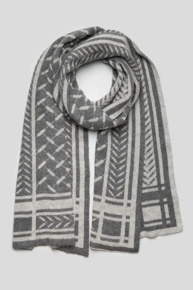 Women Scarfs and Triangles Lala Berlin Scarf Chuck 8211 Cashmere 8211 Light Grey