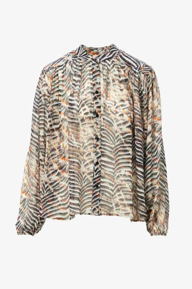 Women Shirts and Blouses Lala Berlin Blouse Baylin Viscose Zebra Shibori Women Shirts and Blouses Lala Berlin Blouse Baylin Viscose Zebra Shibori