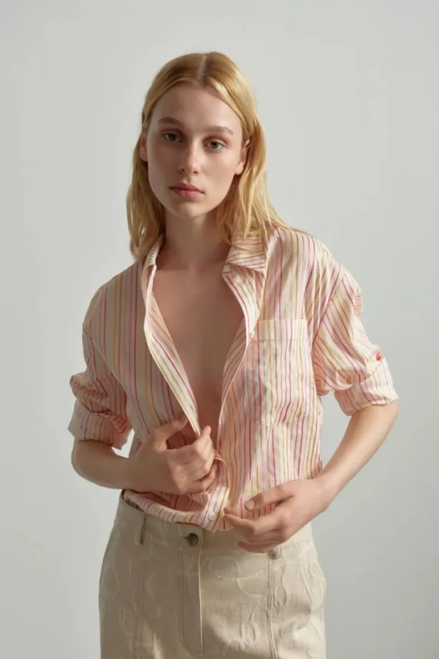 Women Shirts and Blouses Lala Berlin Blouse Biloxi 8211 Cotton Mix 8211 Multicolor Stripe Women Shirts and Blouses Lala Berlin Blouse Biloxi 8211 Cotton Mix 8211 Multicolor Stripe