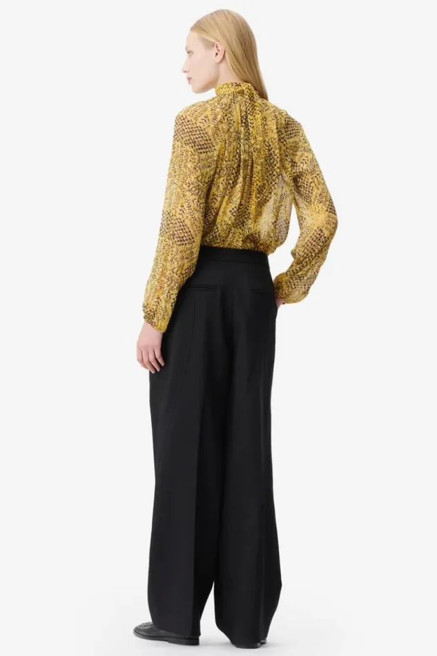 Women Shirts and Blouses Lala Berlin Blouse Brooks Viscose Heritage Star Yellow Women Shirts and Blouses Lala Berlin Blouse Brooks Viscose Heritage Star Yellow