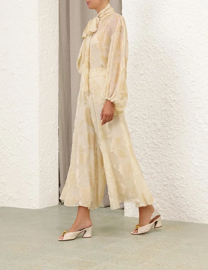 Women Shorts and Pants Zimmermann Burnout Culotte Cream