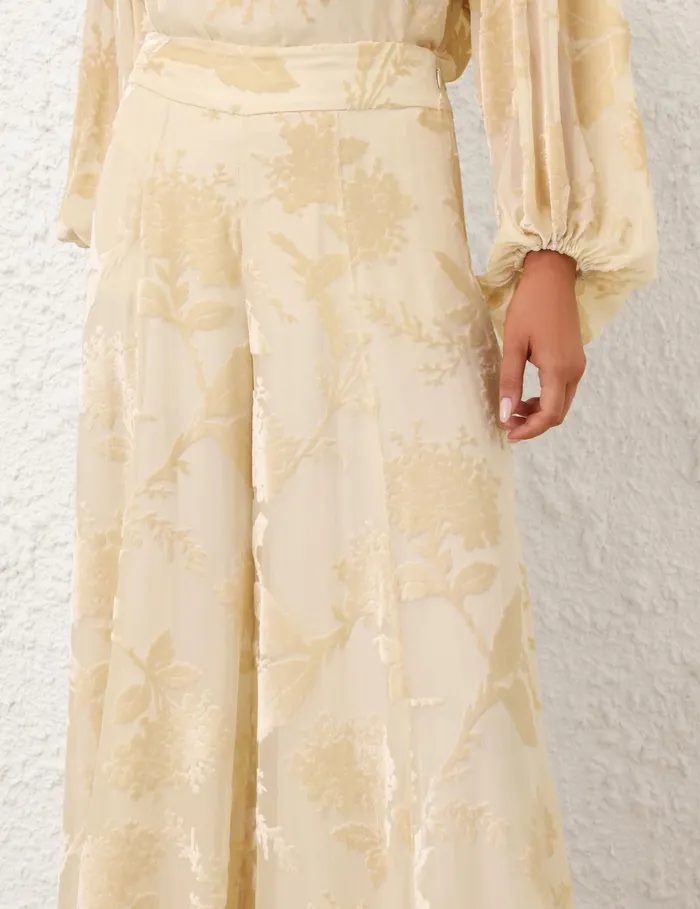 Women Shorts and Pants Zimmermann Burnout Culotte Cream