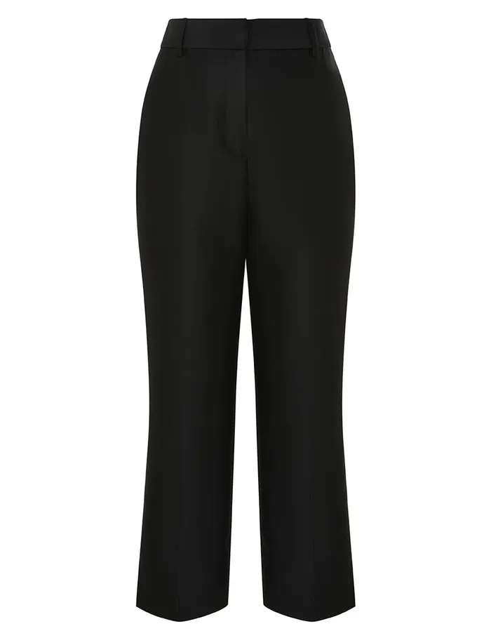 Women Shorts and Pants Zimmermann Crush Cropped Slim Pant Black