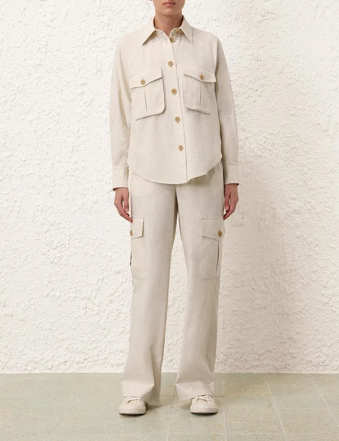Women Shorts and Pants Zimmermann Illustration Utility Pant Melange