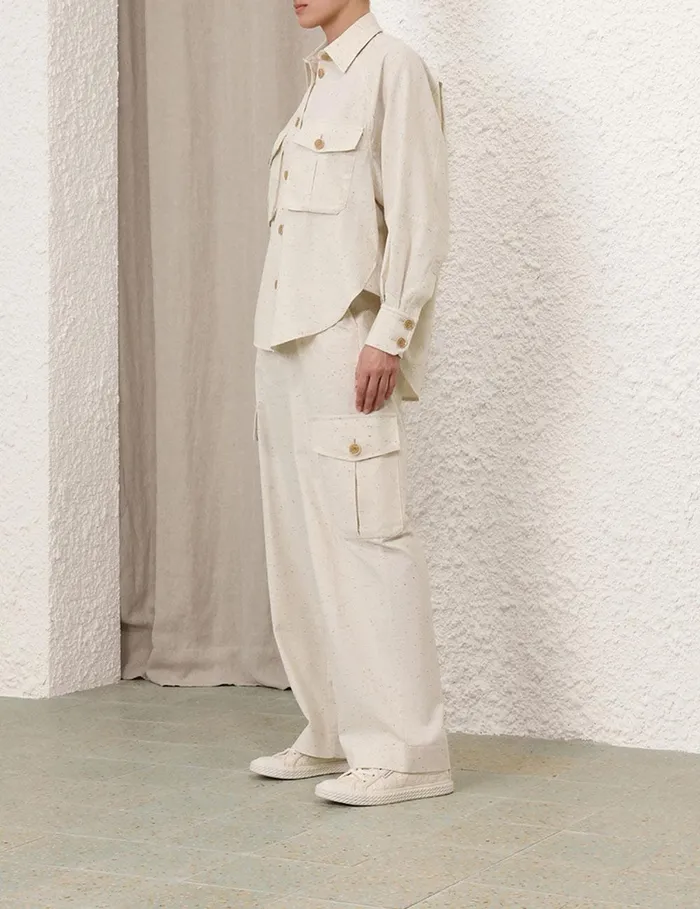 Women Shorts and Pants Zimmermann Illustration Utility Pant Melange