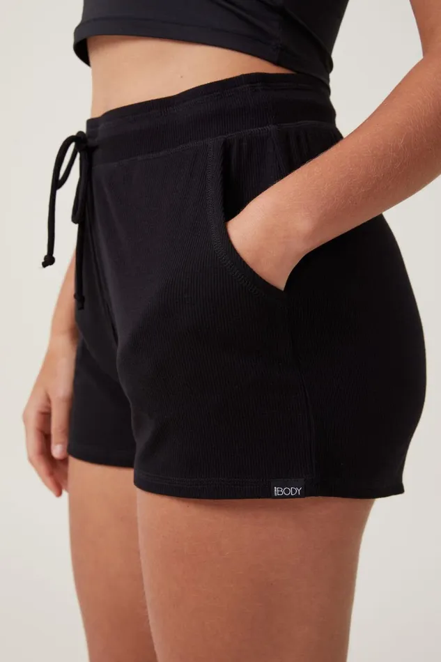 Women Shorts Cotton On Sleep Recovery Relaxed Short True Black Women Shorts Cotton On Sleep Recovery Relaxed Short True Black