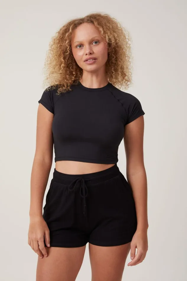 Women Shorts Cotton On Sleep Recovery Relaxed Short True Black Women Shorts Cotton On Sleep Recovery Relaxed Short True Black