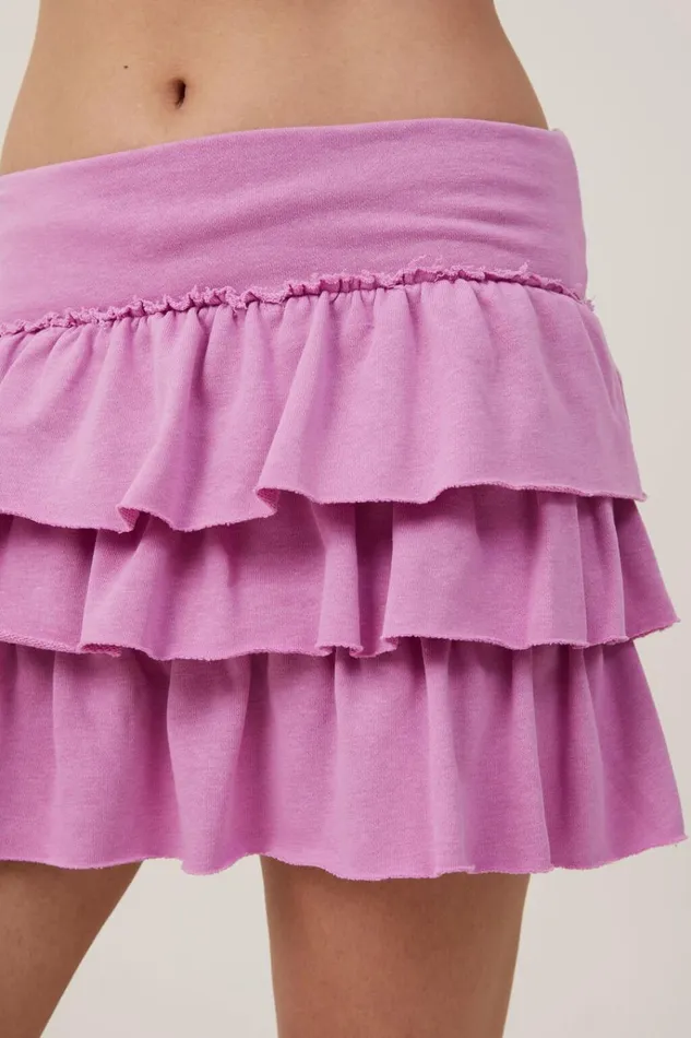Women Skirts Cotton On Fleece Rara Skirt Digital Orchid