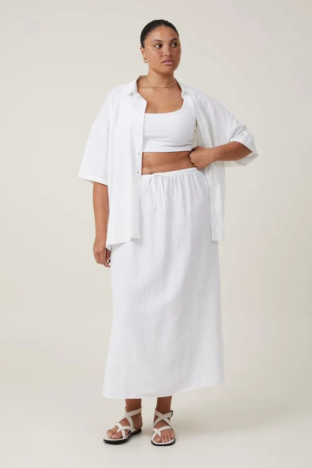 Women Skirts Cotton On Haven Maxi Slip Skirt White