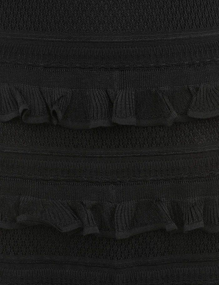 Women Skirts Zimmermann Illustration Frilled Skirt Black