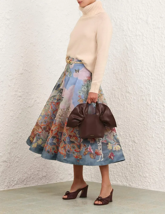 Women Skirts Zimmermann Illustration Godet Skirt Eden Garden