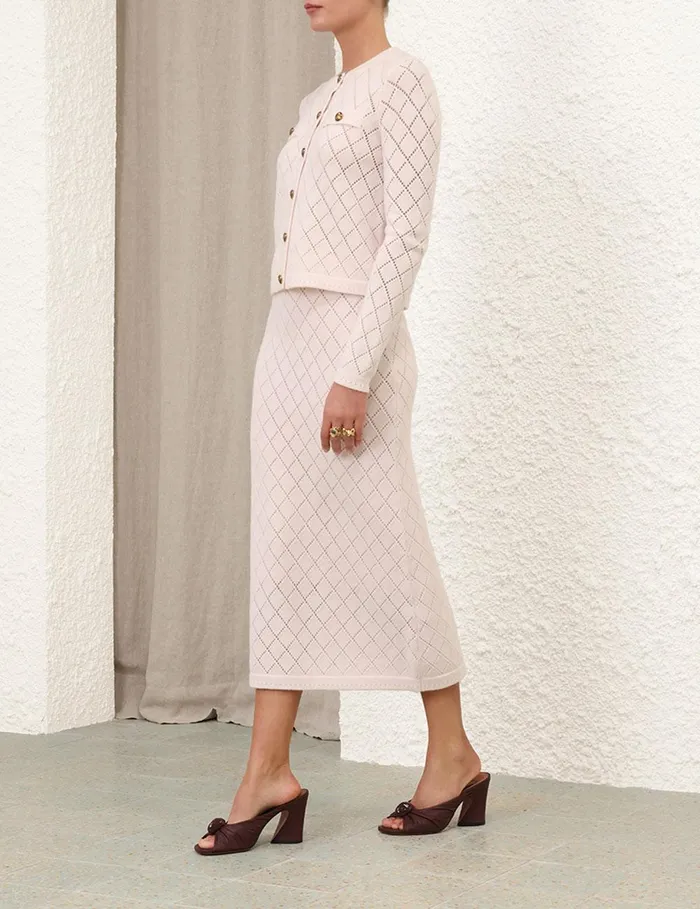 Women Skirts Zimmermann Illustration Pointelle Skirt Blush