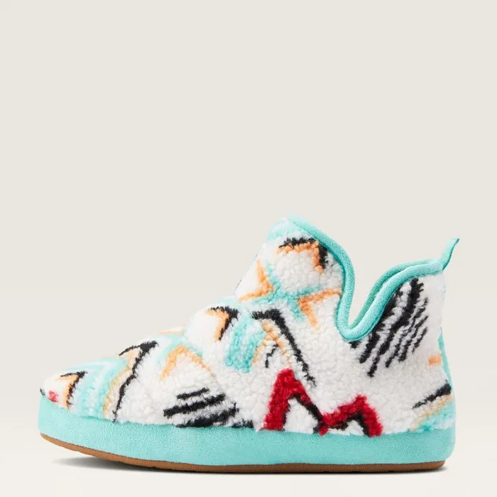 Women Slippers Ariat Bootie Slipper Fuzzy Southwest Print