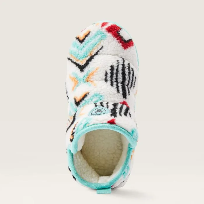 Women Slippers Ariat Bootie Slipper Fuzzy Southwest Print