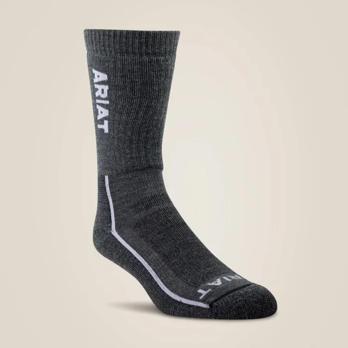 Women Socks Ariat Heavyweight Merino Wool Steel Toe Performance Work Sock Grey Women Socks Ariat Heavyweight Merino Wool Steel Toe Performance Work Sock Grey