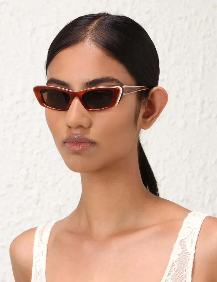 Women Sunglasses Zimmermann Uptempo Cat Eye Havana