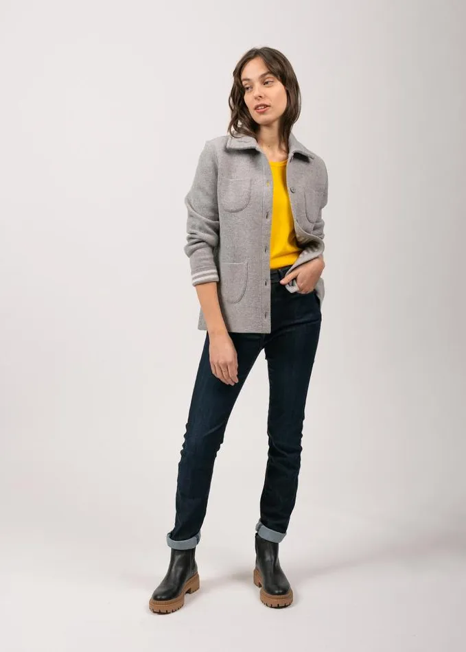 Women Sweaters Cardigans and Jackets Saint James NASHVILLE Light Grey Winter White