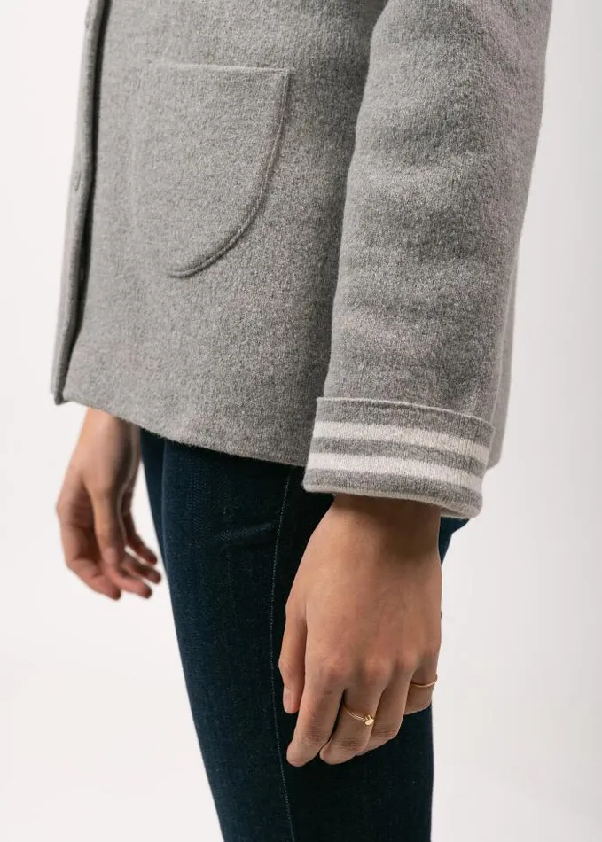 Women Sweaters Cardigans and Jackets Saint James NASHVILLE Light Grey Winter White