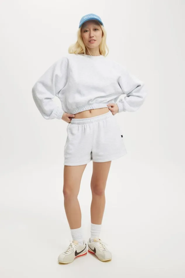 Women Sweats and Hoodies Cotton On Plush Saddle Sleeve Jumper Cloudy Grey Marle Women Sweats and Hoodies Cotton On Plush Saddle Sleeve Jumper Cloudy Grey Marle