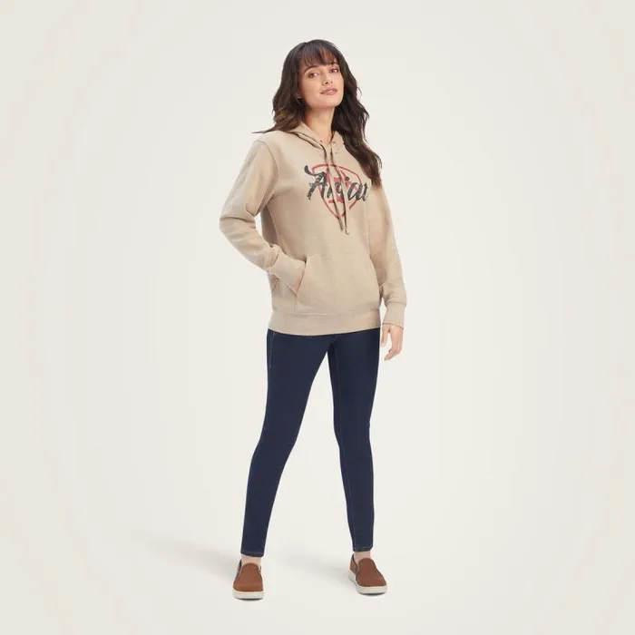 Women Sweatshirts and Hoodies Ariat REAL Shield Logo Hoodie Dark Oatmeal Heather Women Sweatshirts and Hoodies Ariat REAL Shield Logo Hoodie Dark Oatmeal Heather