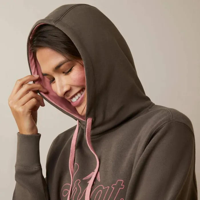 Women Sweatshirts and Hoodies Ariat REAL Thunderbird Hoodie Banyan Bark Women Sweatshirts and Hoodies Ariat REAL Thunderbird Hoodie Banyan Bark