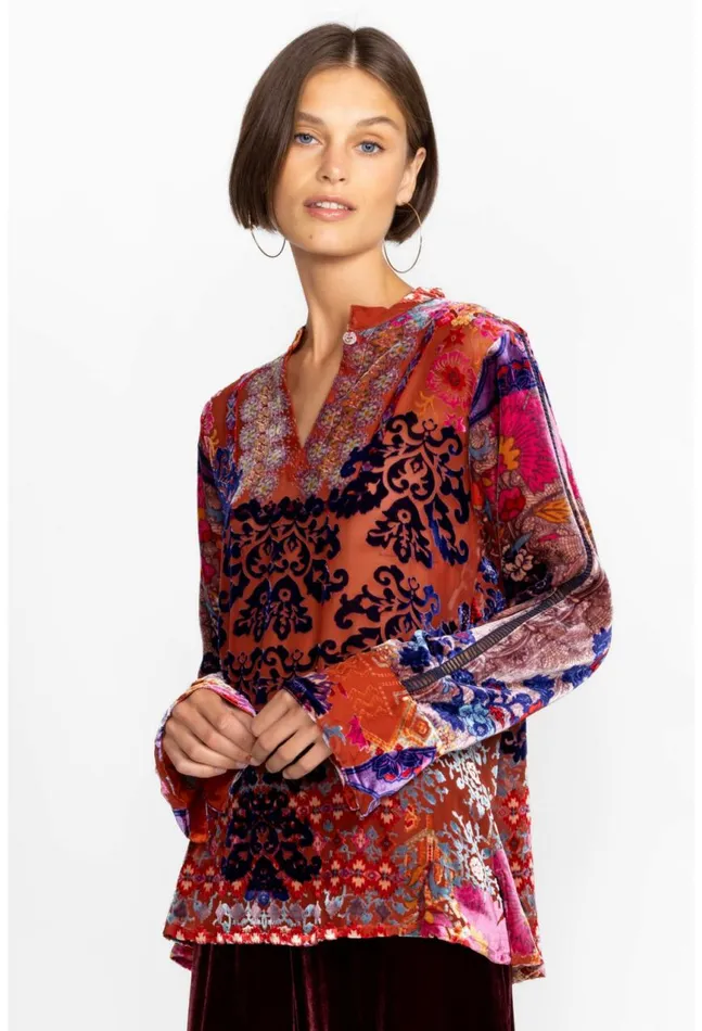 Women Syriah Burnout Enta Blouse Multi Johnny Was Tops