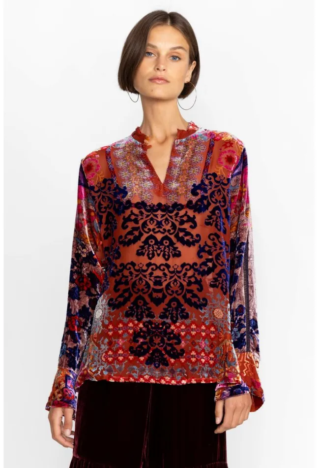 Women Syriah Burnout Enta Blouse Multi Johnny Was Tops