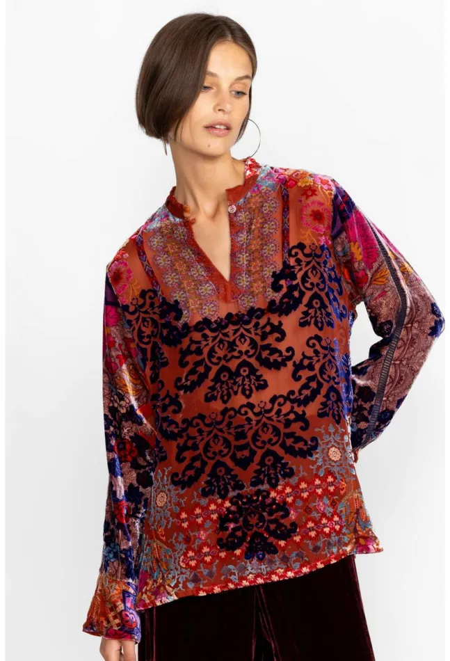 Women Syriah Burnout Enta Blouse Multi Johnny Was Tops