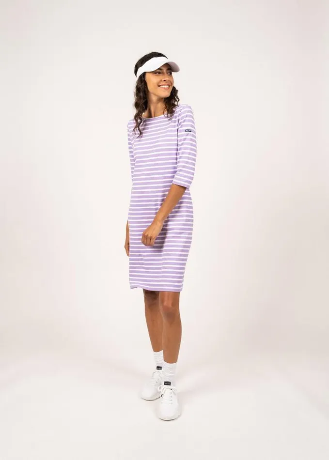 Women The AntiUV Stripes Collection Saint James PROPRIANO Lilac White