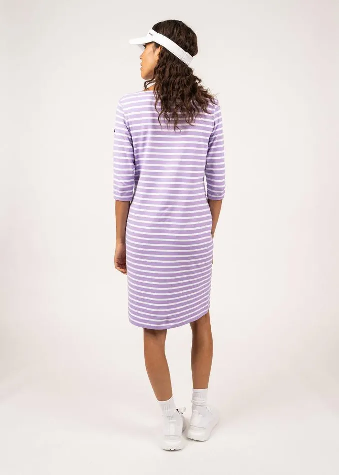 Women The AntiUV Stripes Collection Saint James PROPRIANO Lilac White