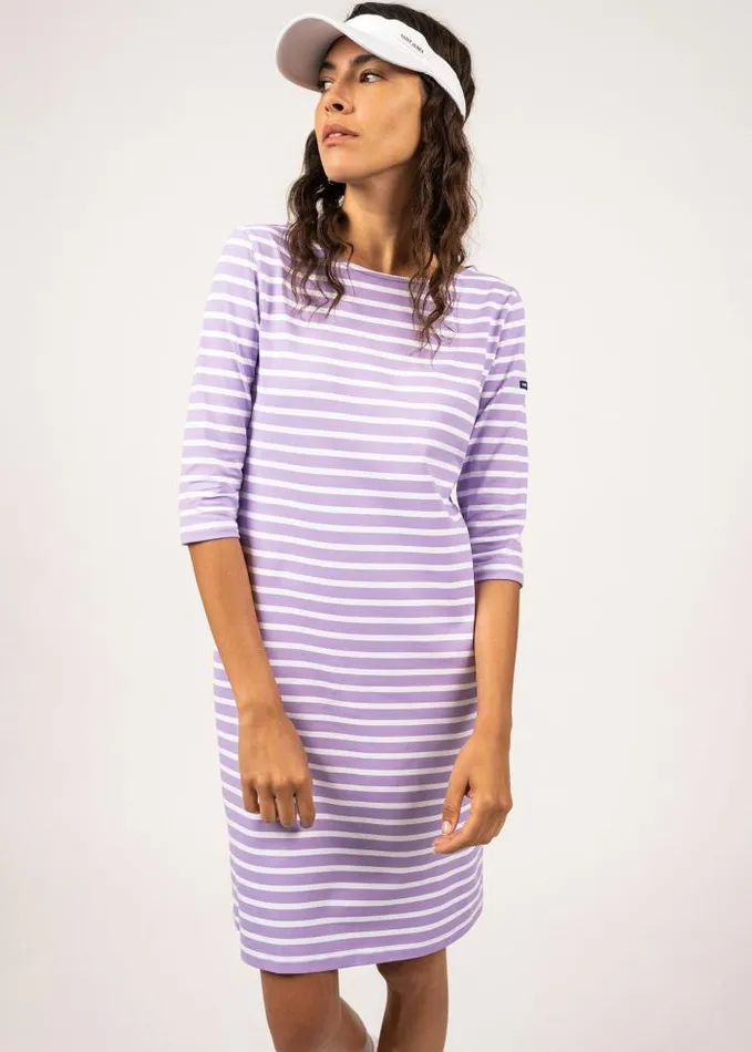 Women The AntiUV Stripes Collection Saint James PROPRIANO Lilac White