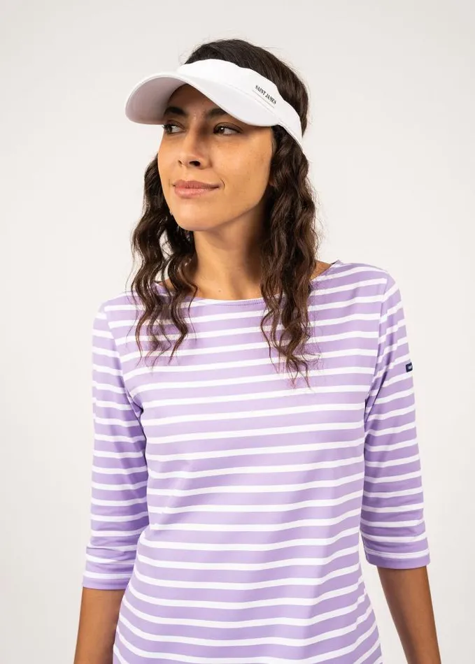 Women The AntiUV Stripes Collection Saint James PROPRIANO Lilac White