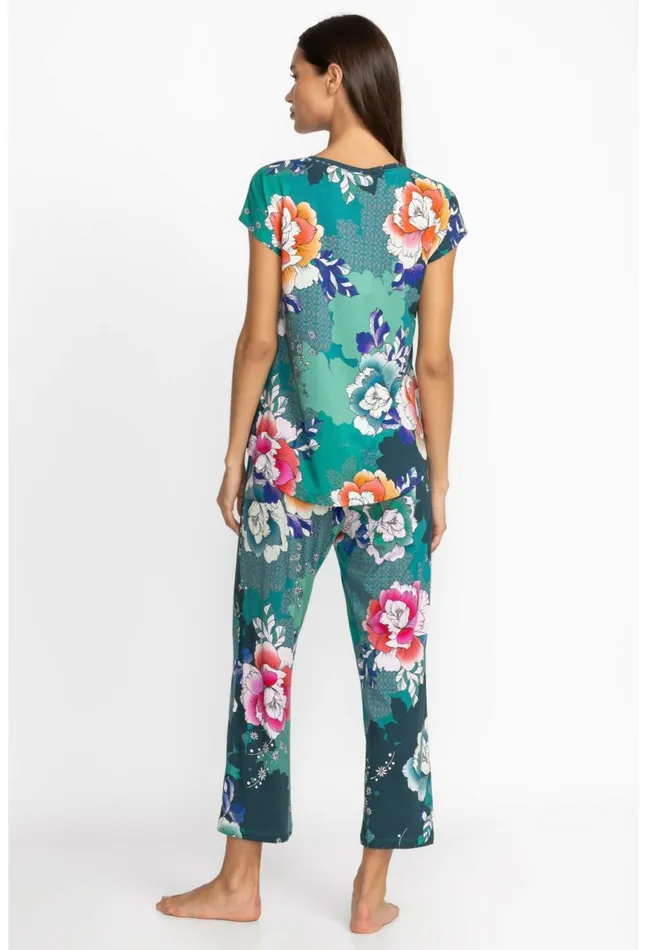Women The Bobbie Crop Set Tura Turquoise Johnny Was Sleepwear